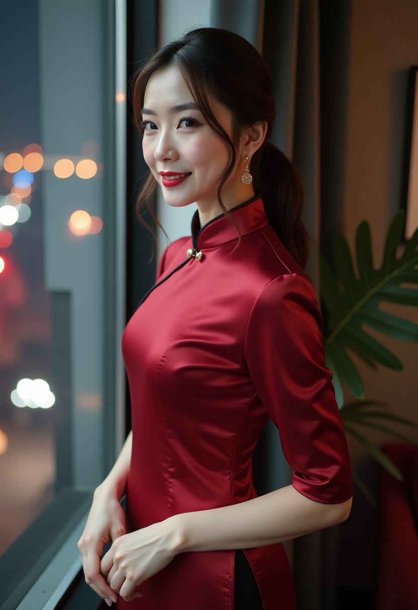 泰国小姑娘奉上香茅茶接待客人